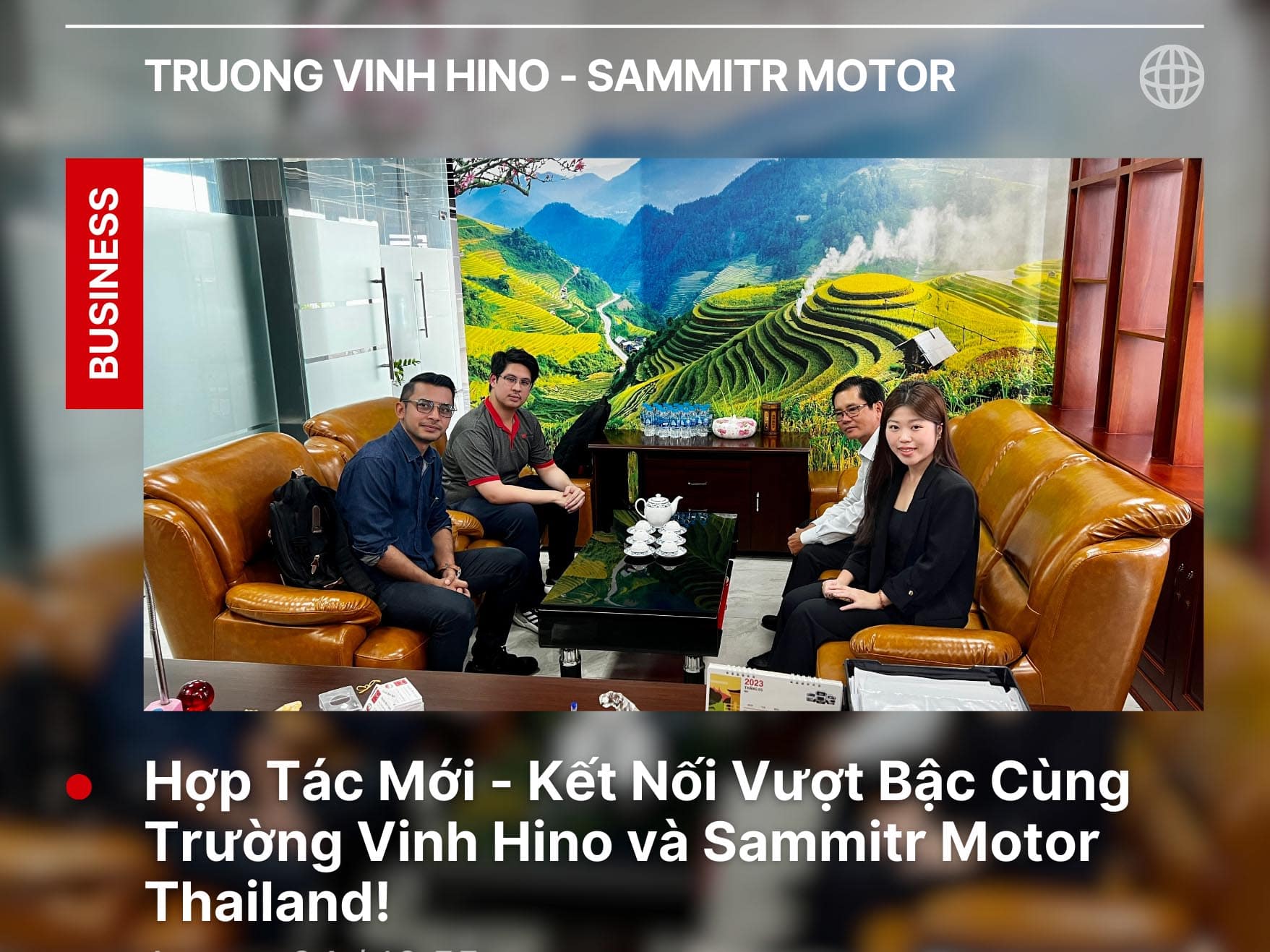 Hợp Tác Mới-Kết Nối Vượt Bậc giữa Trường Vinh Hino và Sammitr Motor Thailand!